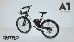ontro.bike front page model a1 amp one side 30 degree rendering detail color matte pearl white